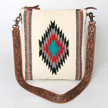 American Darling Cross Body Hand Tooled Saddle Blanket Hair On Genuine Leather Western Women Bag Handbag Purse Crossbody Cute